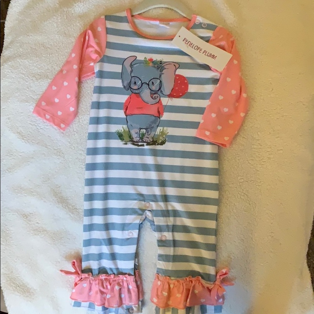 NWT baby elephant play suit
